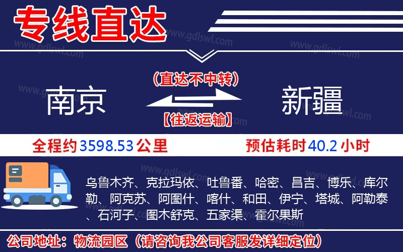 南京到新疆物流公司