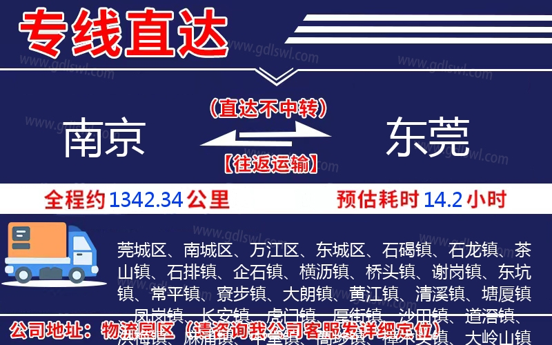 南京到東莞物流公司